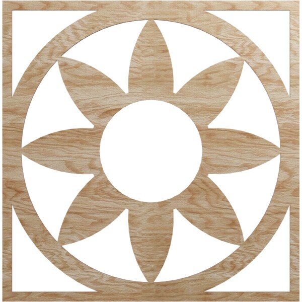 Ekena Millwork Blume Wood Fretwork Pierced Ceiling Medallion, Red Oak, 30"OD x 10 3/8"ID x 1/4"T CMWP30X30X0250BLRO - main